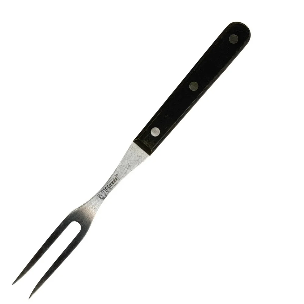 LC Germain Meat Carving Fork Stainless Steel Wood Handle Triple Rivet‎ Japan